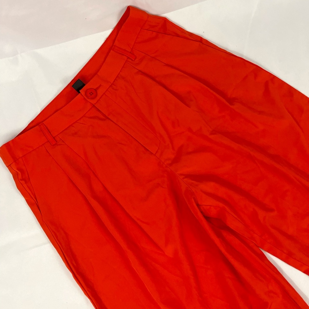 Solid Bright Red High Waisted Pants